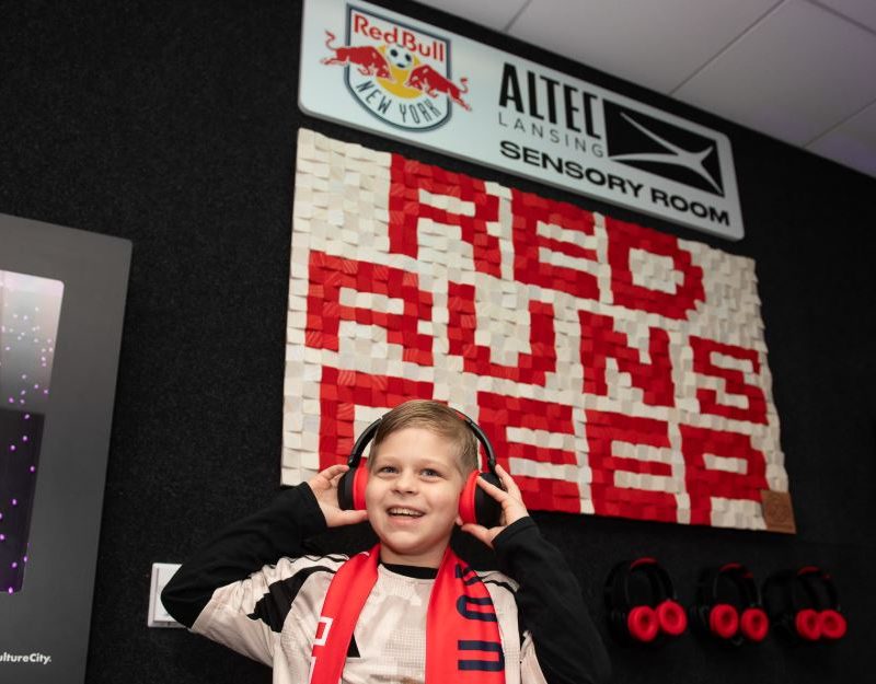 Community event or sports program adapted for sensory-friendly access for individuals with autism